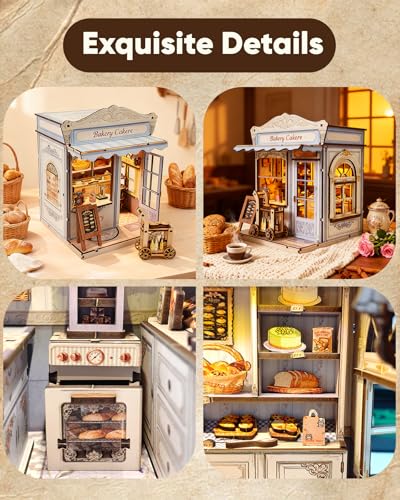 DIY Miniature House Kit Dollhouse Kit for Adults to Build Mini Bakery Shop - color: Bakery Shop