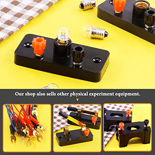 20 Pcs Physics Experiment Lamp Holder Electrical Laboratory Supplies Kit Includes E10 1.5V 0.3A Miniature Light Bulbs and Screw Bulb Holder for School Teaching Instruments - style: Light Bulbs and Holder