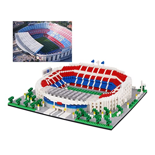Micro Mini Blocks, Football Stadium Series Model Mini Building Blocks Architecture Model Building kit (Camp NOU) - color: Football Stadium Model