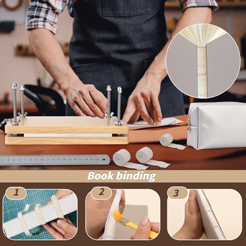 JUPEAN Book Binding Kits Bookbinding Kit Book Binding Press 7.9”x11.6 - size: 7.9"x11.6" Bookbinding Kit -2