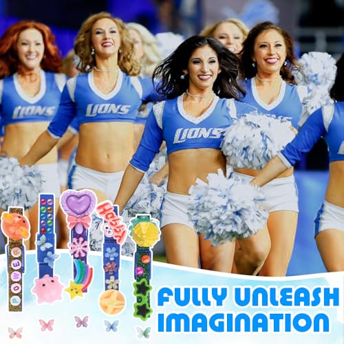 JOICEE 80 Set Cheer Pins Spirit Clips DIY Cheer Clothes Pins Kit - color: Blue