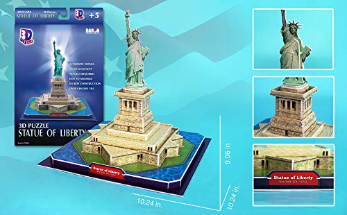 Daron Statue of Liberty 3D Puzzle, 39-Piece - style: Statue of Liberty
