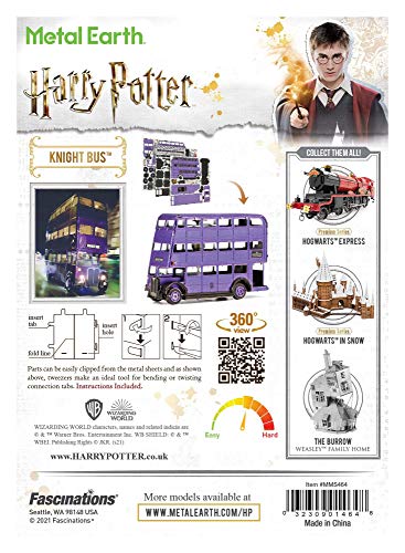Fascinations Metal Earth Harry Potter Knight Bus 3D Metal Model Kit
