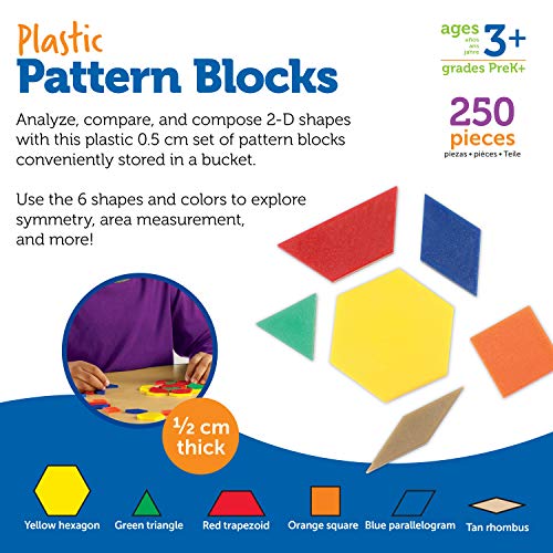 Learning Resources Plastic Pattern Blocks