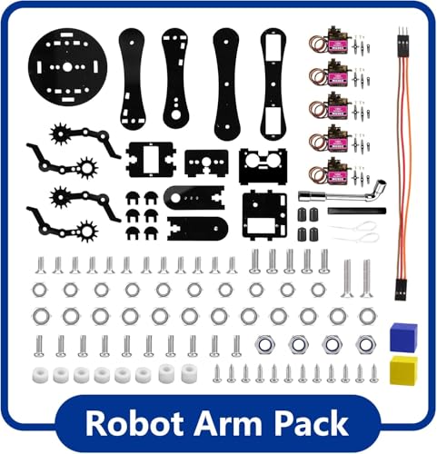 Robot Arm Expansion Pack, ACEBOTT Robotics Kit STEM Toys Coding Robot Kit for Kids & Teens, APP Control - color: Yellow-blue