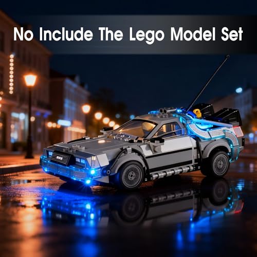 LED Light for Lego Speed Champions Time Machine from Back to The Future 77256 Set, Light Kit Compatible with Lego 77256 Building Blocks Model, Not Included The Model Set - style: 77256