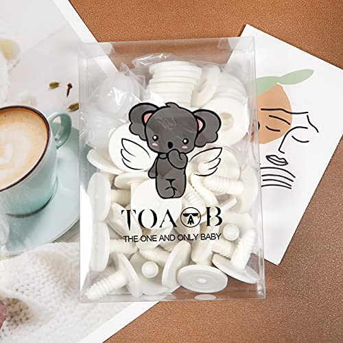 TOAOB 20 Set 35mm Doll Joints for Amigurumis Crochet White Movable Plastic Animals Joints for Crochet Stuffed Animals Crafts Puppets Limbs and Arms Leg Neck Joints Doll Making - size: 35mm
