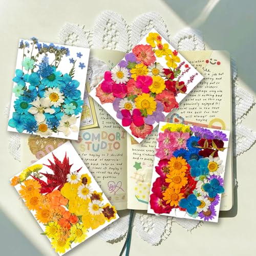 191PCS Real Nature Dried Pressed Flowers for Resin Mold, Dry Pressing Floral Set for DIY Jewelry Making Nail Card Scrapbook Art Craft Decors Blossom - color: Blossom
