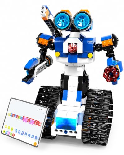 Apitor STEM Coding Robot Toy 6-in-1 Building Kit for Boys 8-12 480 Blocks - style: Robot J(Advanced-level)