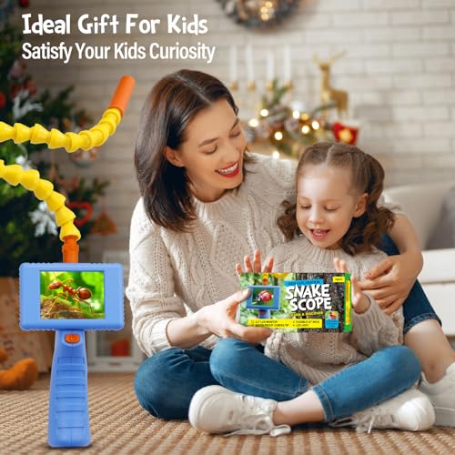 Kids Borescope Snake Camera with Light, 2.4” HD Screen, STEM Educational Toy for Boys & Girls Ages 4-10, Outdoor Science Exploration Kit, Real-Time Viewing, Christmas Birthday Festival Gift for Kids