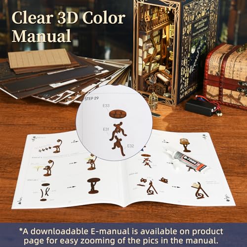 CCCDF Book Nook Kits for Adults, DIY Miniature House Kit - color: Pianist With Nightingale