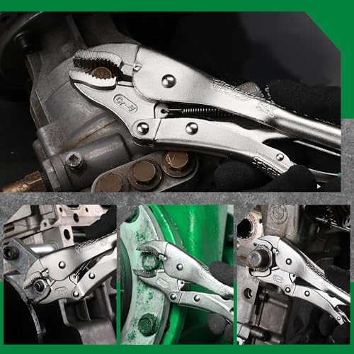 SK 10" Curved Jaw Locking Pliers, Vice Grips, Premium CR-V Steel - size: 10" Single