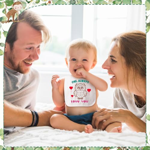 Panitay 100 Pcs White Baby Bodysuits Bibs Kit 25 Guests, Woodland - style: Woodland