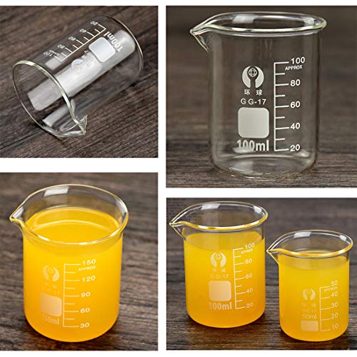 Glass Beakers Cylinder Pipettes Lab Glassware Set 18 Pieces