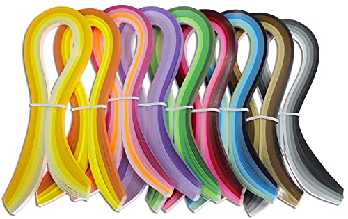 Zorfeter Multi-Color Quilling Paper Strips Kits, 7mm Width, 15" Length - size: Paper Width: 7mm