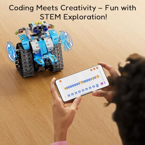 Mibido Robot Building Kit with Remote Control STEM Gifts for Boys Ages 8-13 - color: Blue