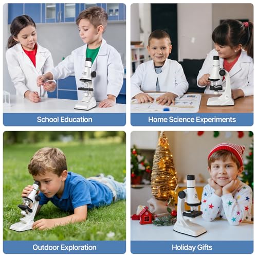 Kids Microscope Kit with Blank and Prepared Slides
