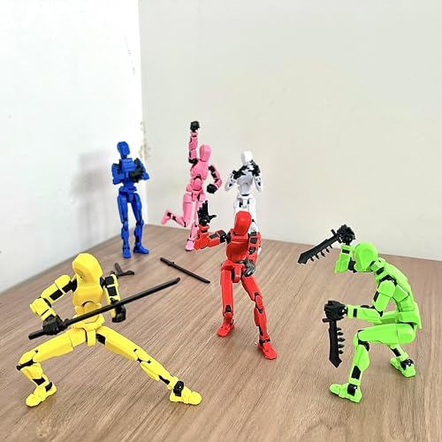 (Assembly Completed 6 Packs Titan13 Action Figure, Dummy 13 3D Printed Action Figure Toy Gifts for Kids, Robot 13 ActionFigure Full Body Mechanical Doll Christmas Birthday Gift for Boys Girls - color: 6 Packs