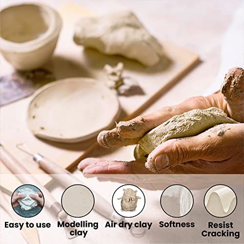 Old Potters Premium Air Dry Clay, White, 10 lbs, All Natural Modeling Clay. Ideal for Beginners and Advanced Sculptors. - color: White, size: 10
