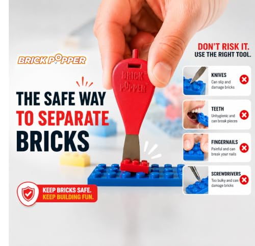 Brick Popper Brick Separator Tool - Building Block Remover Gadget (Red) - color: Red