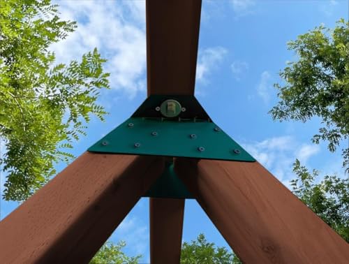 2 Pcs A-Frame Bracket for Swing Set, EZ Frame Wooden Swing Beam Support, Swing Set Hardware Accessories for Outdoor Playground, Green