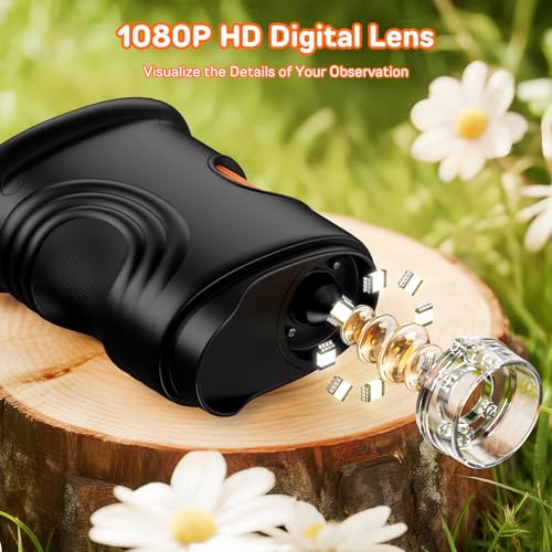 Kids Magnifying Glass 2-inch Digital Handheld Microscope for Kids - color: Black