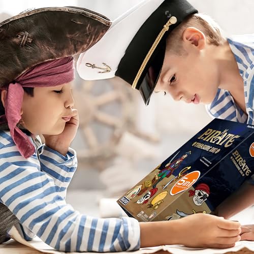 Pirate Treasures Dig Kit, 5 Bricks Excavation STEM Toy, Kids Party Gift