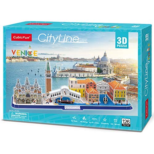 CubicFun City Line Venice 3D Architecture Puzzle, 126 Pieces - style: CITY LINE VENICE