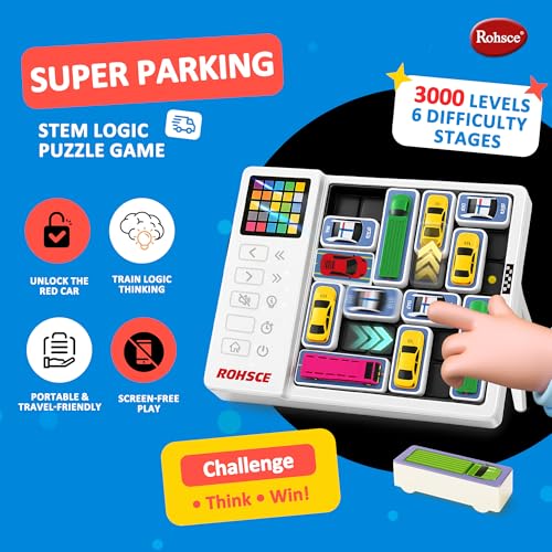 1500 Levels Intelligent Car Maze Game Huarong Road Escape Puzzle Desktop Brick Game Machine Logic Parking Blocks Kids Toy Gift - style: Digital Car Maze 1500
