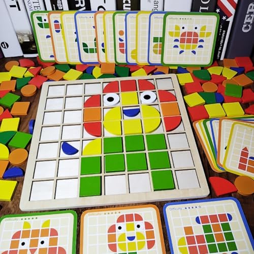 120-Piece Wooden Puzzle Games & Memory Activity Kit for Seniors - Alzheimer's Therapy Tools & Gifts for Elderly