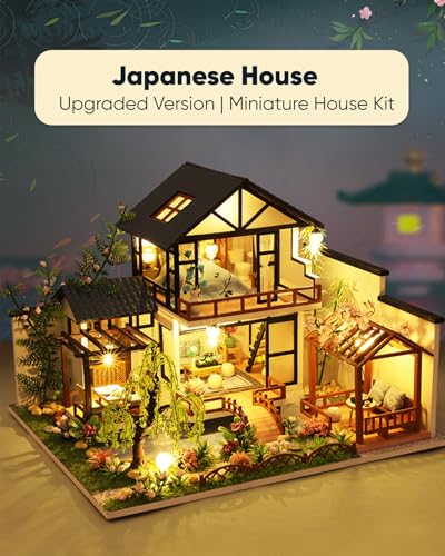 DIY Japanese Miniature House Kit Dollhouse Kit for Adults to Build - color: Janpanese House