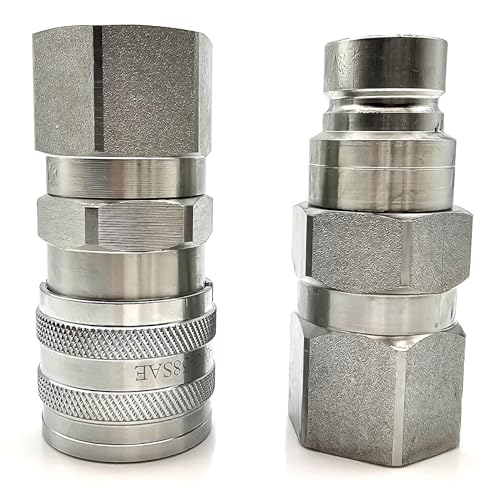 Male & Female Flat Face Coupler Kit 153-2995 153-2994 Compatible with Caterpillar CAT Excavator Loader Truck