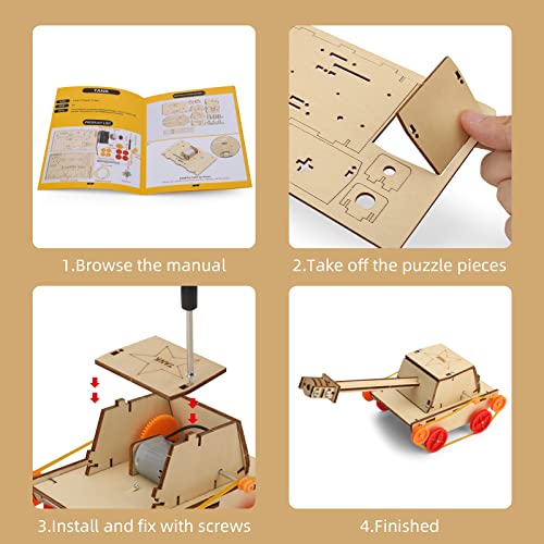 STEM Kits for Kids Age 8-10 10-12, 6 Set Wood Building Projects Crafts 6-8