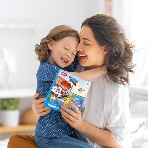 SYNARRY Air Land Sea Vehicles Magnetic Puzzle for Kids Ages 3-5 - style: Transport