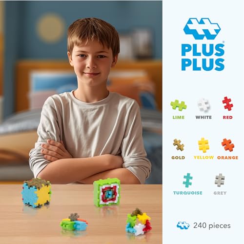 PLUS PLUS 240 Piece Celebration Mix - Mini Waffle Blocks, Stem Toy - style: Celebration Mix Play Tube