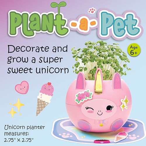 Creativity for Kids Plant-A-Pet Unicorn, Mini Garden Kit (Ages 6+) - size: Pack of 1