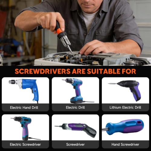 7PCS Magnetic Square Head Screwdriver Bits(50mm) SQ1 SQ2 SQ2.75 SQ3 SQ4 SQ5 Portable Multi-Purpose Screwdriver Set for Home, Work, DIY - color: Square Head Set