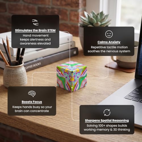 Shashibo DODECA Magnetic Puzzle Cube, Stress Relief Fidget Toy - color: Undersea, size: DODECA