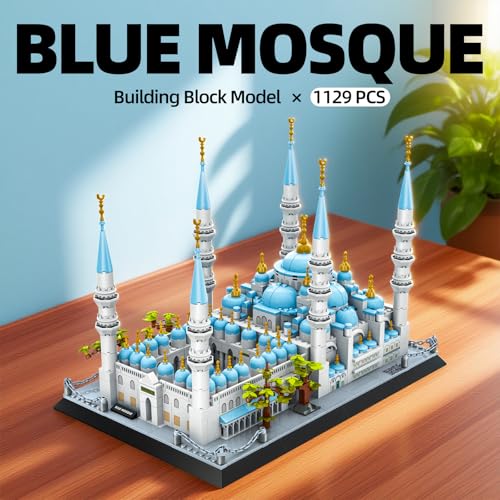 Blue Mosque Building Block Set Istanbul Türkiye Sultan Ahmed Mosque Architecture Model Kit for Adults Educational Display Toy - style: Blue Mosque