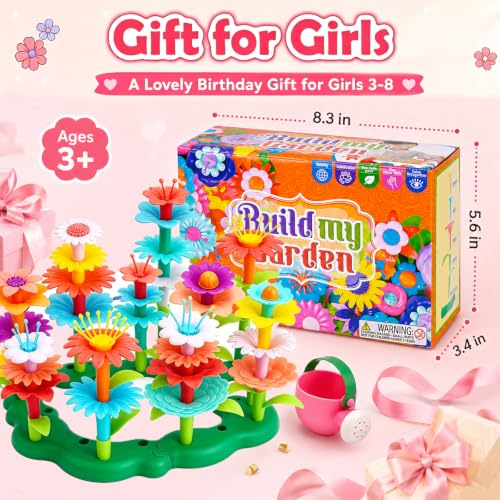 FUNZBO Flower Garden Building Toys Set - STEM Montessori Toys for Girls - size: Starter Set - 46pcs