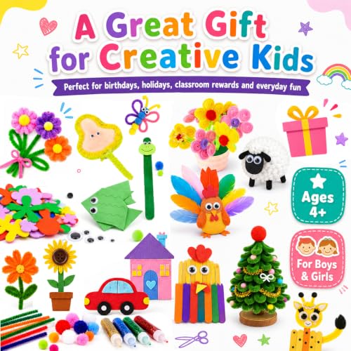 Arts and Crafts Supplies for Kids - Toddler Crafts Kits with Glue Stick - size: Storage Box Set (Extra Large)