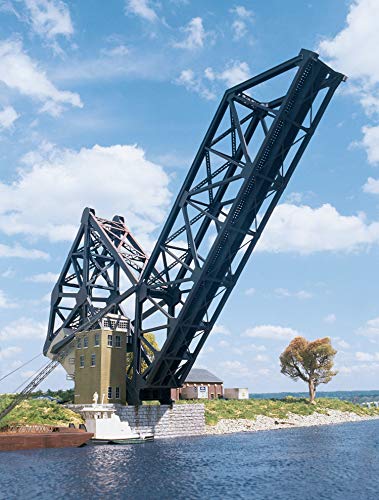 Walthers Cornerstone Operating Single-Track Railroad Bascule Bridge 933-3070 HO Scale Model Railroad - Structure Kit - style: Operating Single-Track Railroad Bascule Bridge