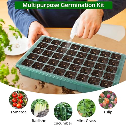 Sondiko Seed Starter Tray with Grow Light, Display Digital Controller - color: Dark Green