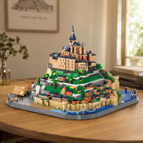 1392Pcs Mont Saint Michel France Building Set World Landmark Architecture Model Collectible Toy for Kids and Adults - color: Mont Saint Michel