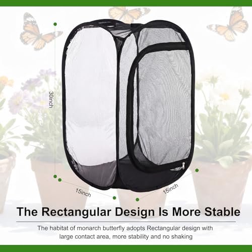 2 Pcs 30 Inch Large Mesh Butterfly Habitat Cage Butterfly House