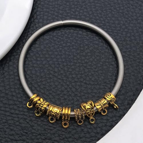 WOCRAFT 60pcs Antique Gold Bails Charms Bracelet Charms for Jewelry Making Sets DIY Necklace Bracelet Keychain Crafting Charms Kit Craft Supplies (SN852) - color: Antique Gold, size: Bails Charms