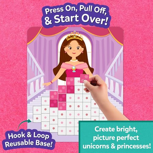 Skillmatics Felt Fun – Unicorns & Princesses, 3D Mosaic Art & Craft Kits - color: Unicorns & Princesses
