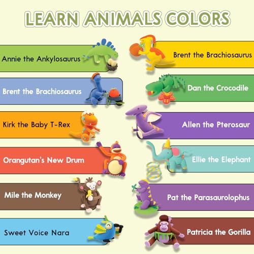 Air Dry Clay Kit for Kids -12 Dinosaur Theme Colored Clay Sculpting kit, Ultra Light DIY Model Magic Clay with Sculpting Tools and Tutorials, Soft & Non-Sticky, Arts and Crafts Gift for Kids