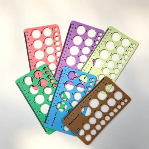 2PCS Circle Template,Circle and Oval Measuring Templates,Mixed Colors
