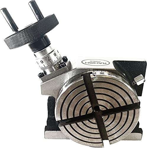 Rotary Table, Horizontal & Vertical, 70mm 4 Jaw Chuck & M6 Clamp Set, 4" - size: 4Inch Rotary + 70mm Chuck + M6 Clamp Kit
